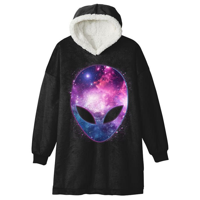 Alien Galaxy Face Hooded Wearable Blanket