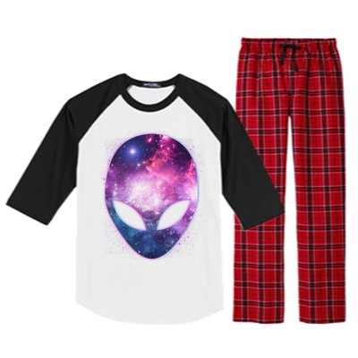 Alien Galaxy Face Raglan Sleeve Pajama Set