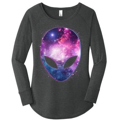 Alien Galaxy Face Women's Perfect Tri Tunic Long Sleeve Shirt