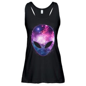 Alien Galaxy Face Ladies Essential Flowy Tank