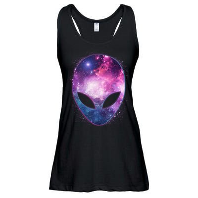 Alien Galaxy Face Ladies Essential Flowy Tank