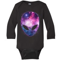 Alien Galaxy Face Baby Long Sleeve Bodysuit