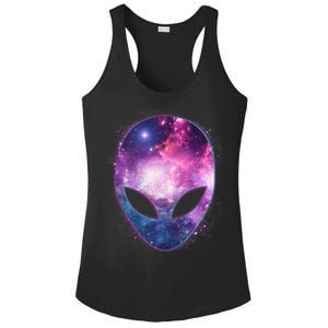 Alien Galaxy Face Ladies PosiCharge Competitor Racerback Tank