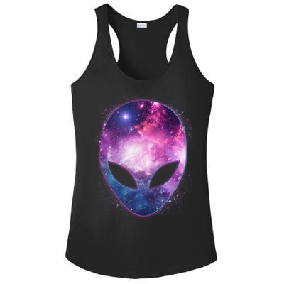 Alien Galaxy Face Ladies PosiCharge Competitor Racerback Tank