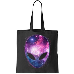 Alien Galaxy Face Tote Bag