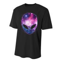 Alien Galaxy Face Youth Performance Sprint T-Shirt