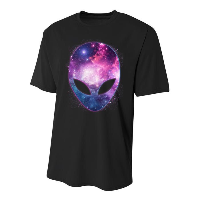 Alien Galaxy Face Youth Performance Sprint T-Shirt