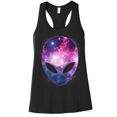 Alien Galaxy Face Women's Racerback Tank