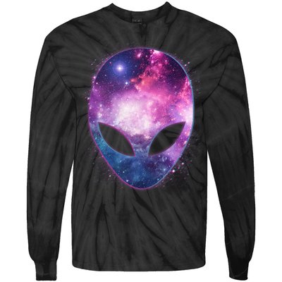 Alien Galaxy Face Tie-Dye Long Sleeve Shirt