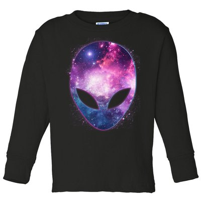 Alien Galaxy Face Toddler Long Sleeve Shirt