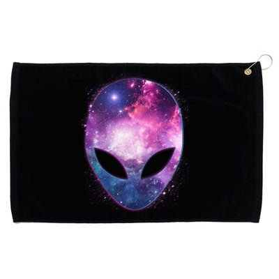 Alien Galaxy Face Grommeted Golf Towel