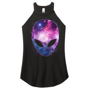 Alien Galaxy Face Women's Perfect Tri Rocker Tank