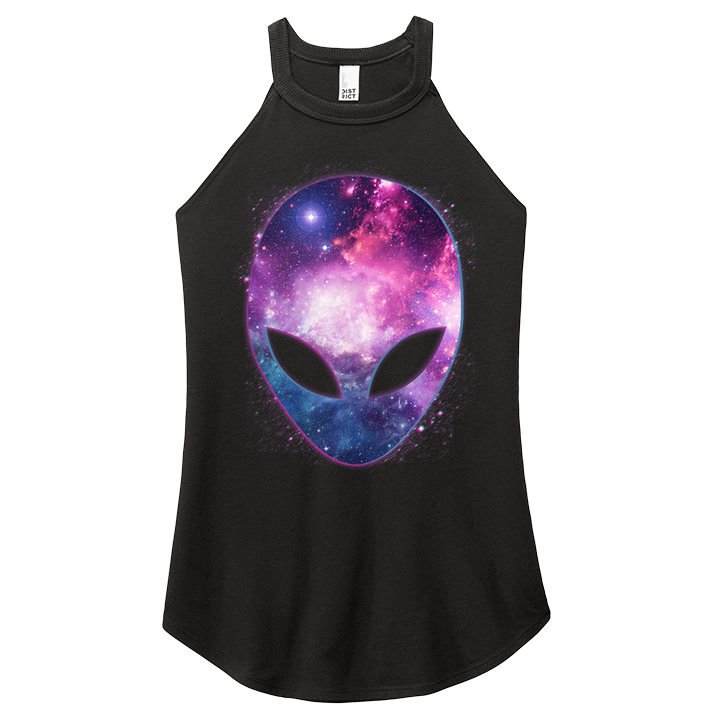 Alien Galaxy Face Women's Perfect Tri Rocker Tank