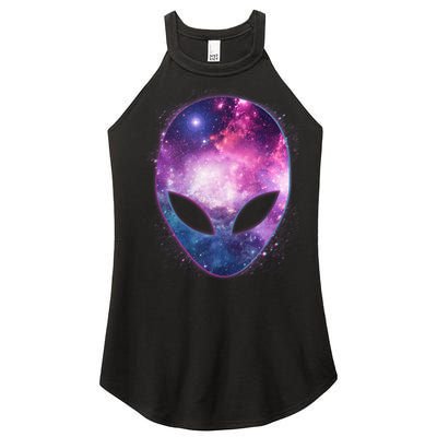 Alien Galaxy Face Women's Perfect Tri Rocker Tank