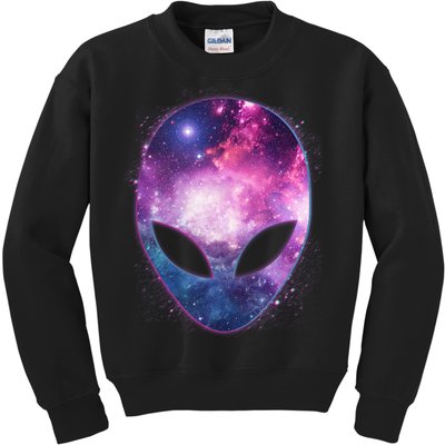 Alien Galaxy Face Kids Sweatshirt