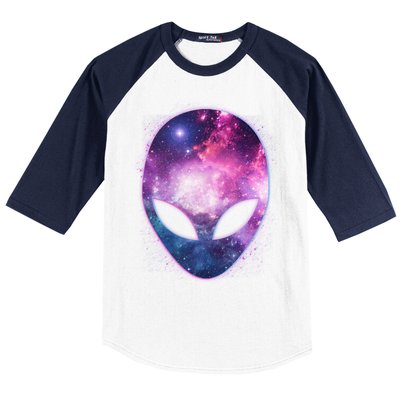 Alien Galaxy Face Baseball Sleeve Shirt