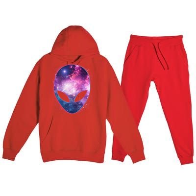 Alien Galaxy Face Premium Hooded Sweatsuit Set