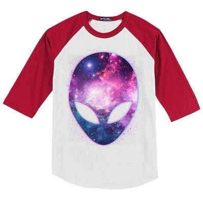 Alien Galaxy Face Kids Colorblock Raglan Jersey