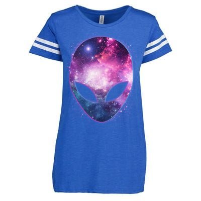 Alien Galaxy Face Enza Ladies Jersey Football T-Shirt