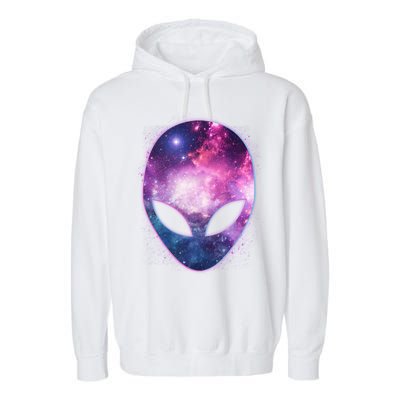 Alien Galaxy Face Garment-Dyed Fleece Hoodie