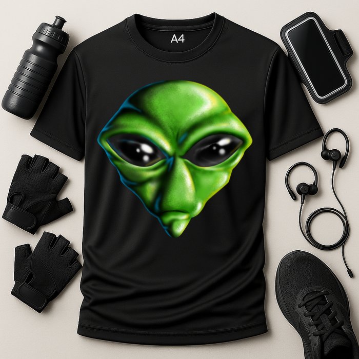 Alien Head Cooling Performance Crew T-Shirt
