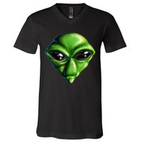 Alien Head V-Neck T-Shirt