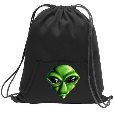 Alien Head Sweatshirt Cinch Pack Bag