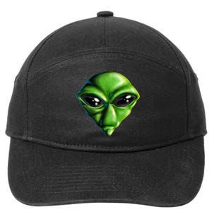 Alien Head 7-Panel Snapback Hat