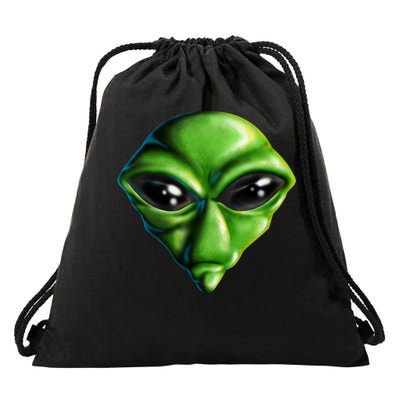 Alien Head Drawstring Bag