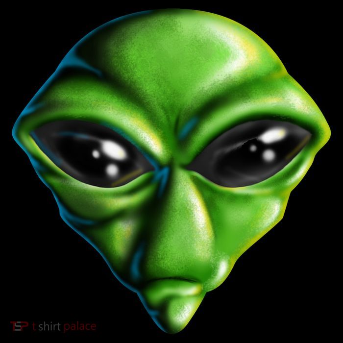 Alien Head Drawstring Bag