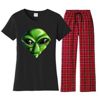 Alien Head Women's Flannel Pajama Set