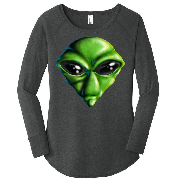 Alien Head Women's Perfect Tri Tunic Long Sleeve Shirt