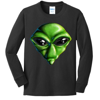 Alien Head Kids Long Sleeve Shirt