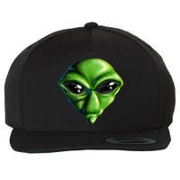 Alien Head Wool Snapback Cap