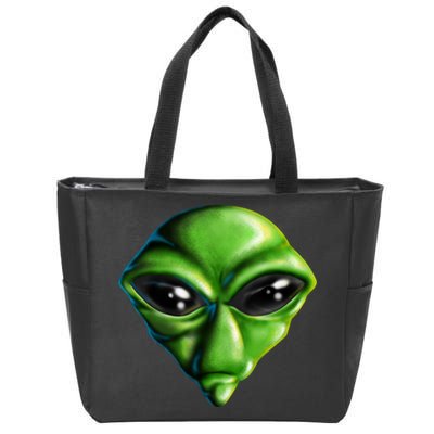 Alien Head Zip Tote Bag