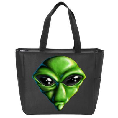 Alien Head Zip Tote Bag