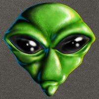 Alien Head Cotton Canvas Backpack