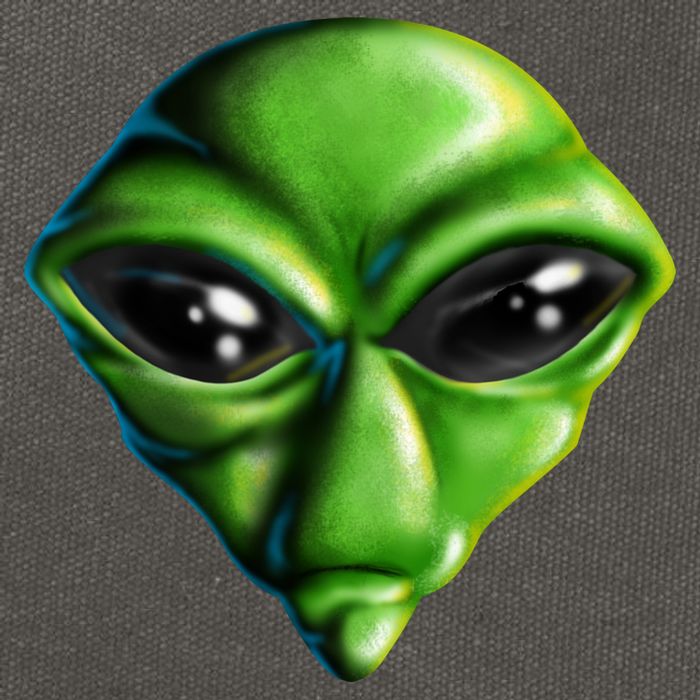 Alien Head Cotton Canvas Backpack