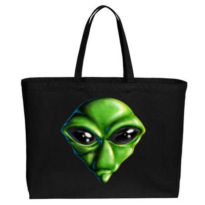 Alien Head Cotton Canvas Jumbo Tote