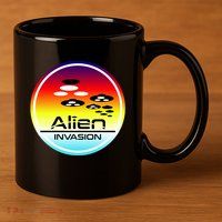 Alien Invasion 11oz C Handle Ceramic Mug