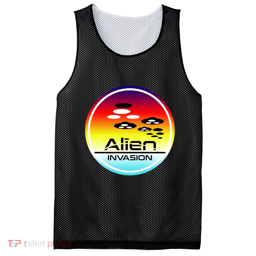 Alien Invasion Mesh Reversible Basketball Jersey Tank