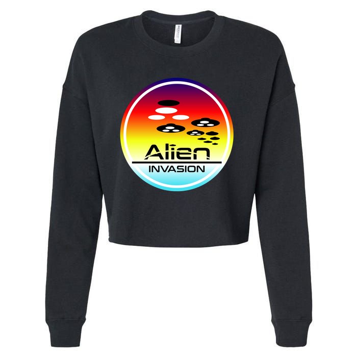 Alien Invasion Cropped Pullover Crew