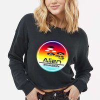 Alien Invasion Cropped Pullover Crew
