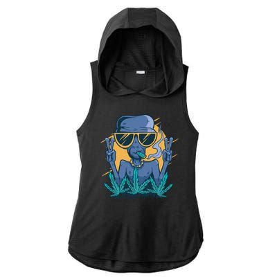 Alien Joint Ladies PosiCharge Tri-Blend Wicking Draft Hoodie Tank