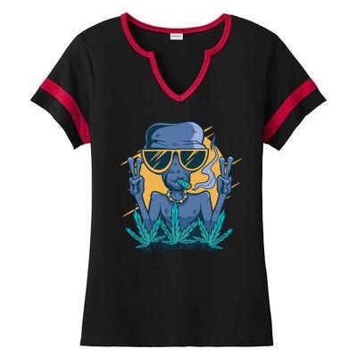 Alien Joint Ladies Halftime Notch Neck Tee