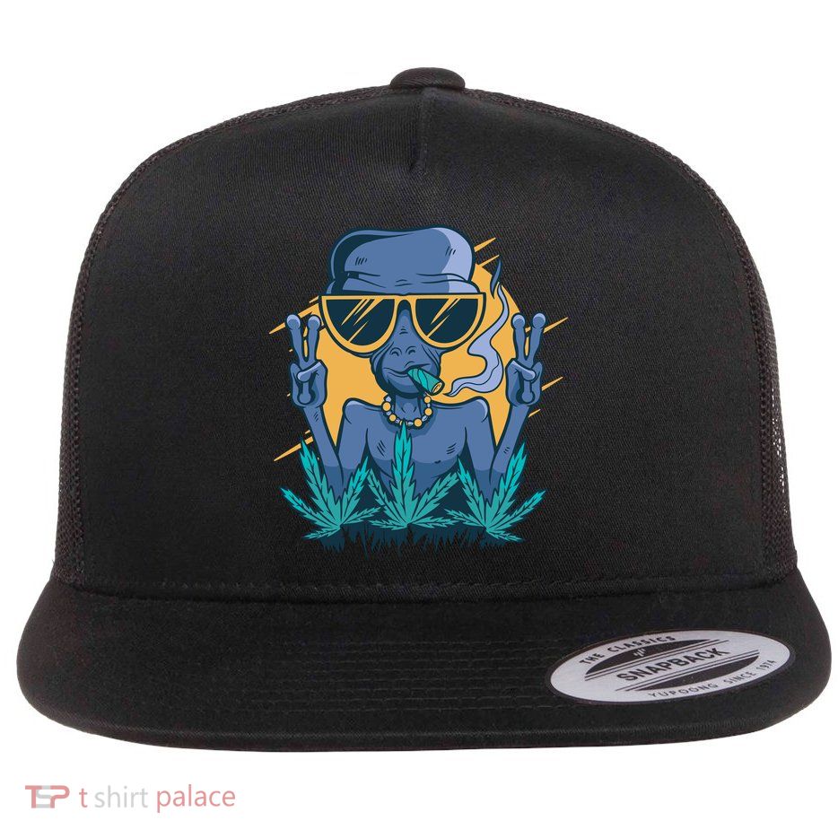 Alien Joint Flat Bill Trucker Hat