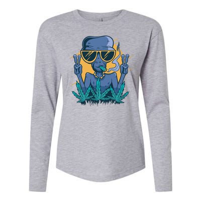 Alien Joint Womens Cotton Relaxed Long Sleeve T-Shirt