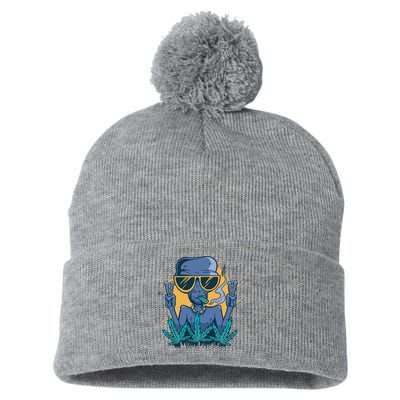 Alien Joint Pom Pom 12in Knit Beanie