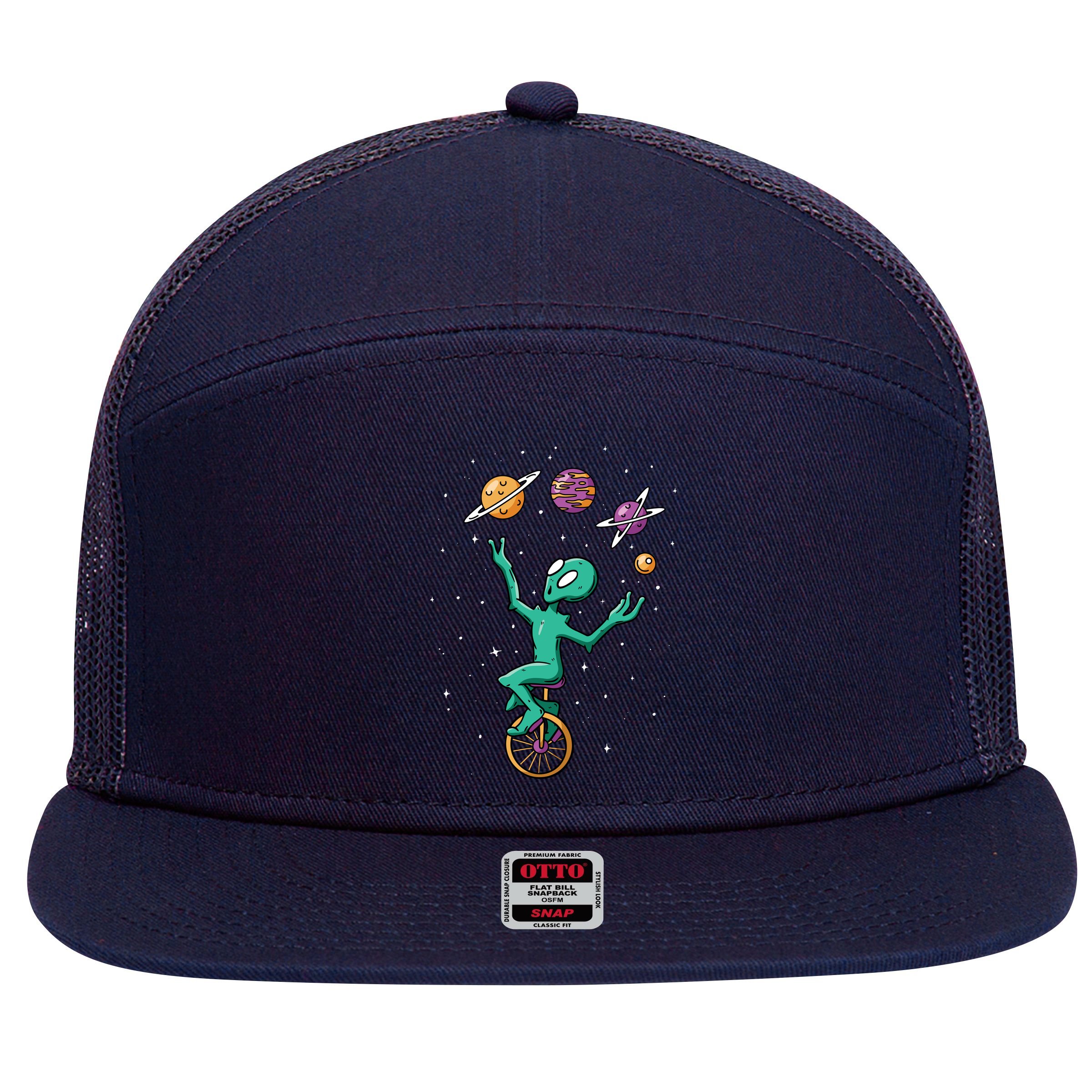 Alien Juggler 7 Panel Mesh Trucker Snapback Hat