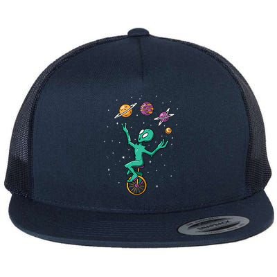 Alien Juggler Flat Bill Trucker Hat